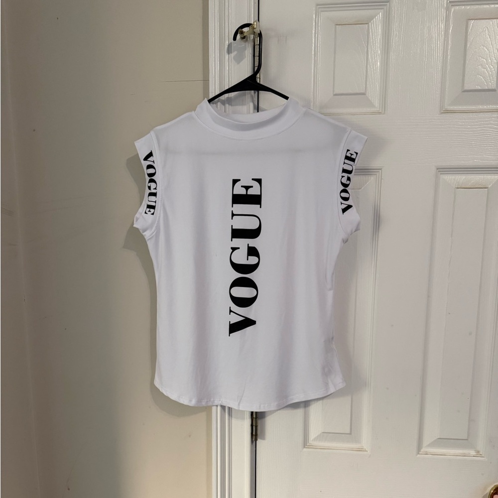 Vogue White Sleeveless Top